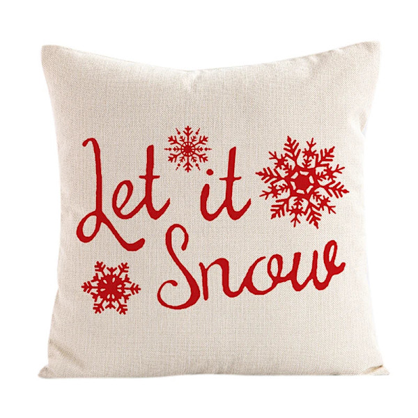 Merry Christmas Kuddfodral 45x45cm Prydnadskudde Vinter Juldekorationer för Hem Träd Hjort Soffa Kuddfodral 29
