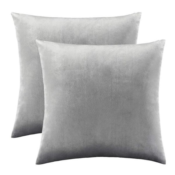 2-pack Guld Dekorativa Kuddfodral Överdrag för Soffa Säng Modern Lyx Enfärgad Sammet Hem Kuddöverdrag Silver 2 Packs 50CM X 50CM Peacock Green