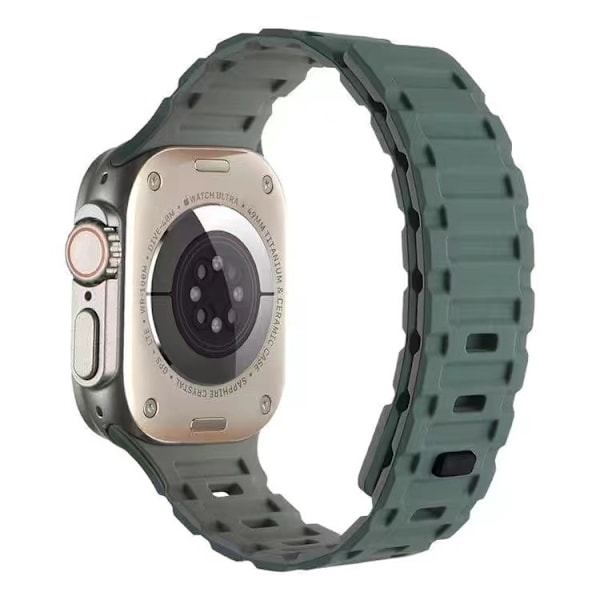 Klockarmband för Apple Watch iWatch 38/40/41mm grön med grå