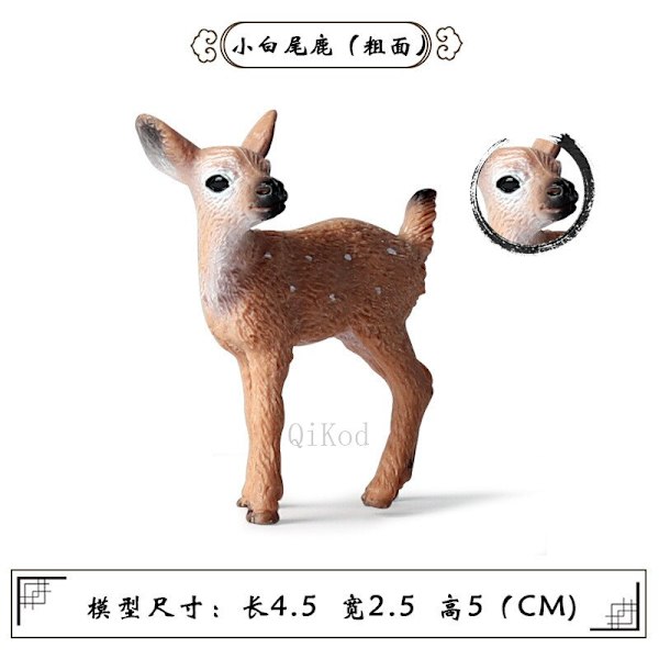Simulering Skog Hjort Figurer Elg, Elg, Rein, Alpakka, Sika Hjort Actionfigurer Dyremodell Dekor Kaketopper Leker Toy Figures 2