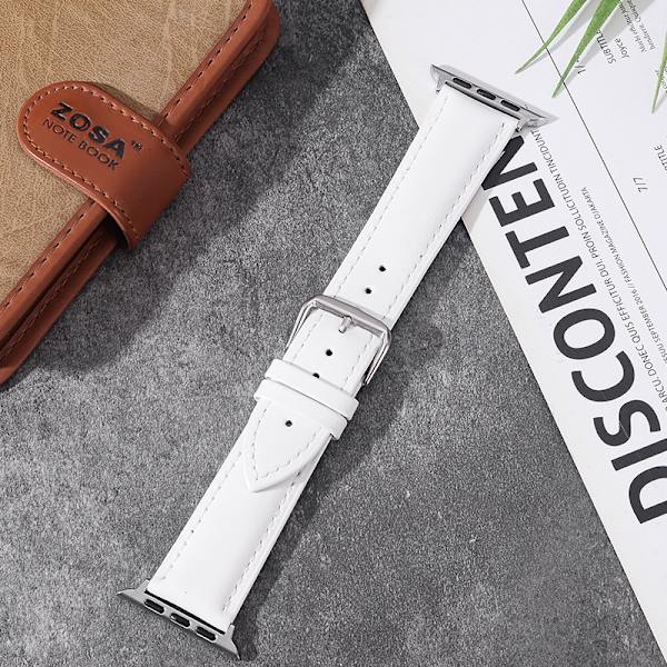 Urrem til Apple Watch iWatch 38/40/41mm hvid med nålemønster PG-switch fjederøre