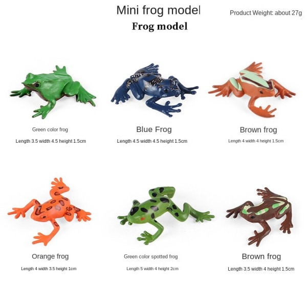 Mini Ocean Tropisk Fisk Model Sæt Simulation Solid Klovnfisk Fe Fisk Rævefisk Børns Undervisningslegetøj KZ mini tropical fish (6 sets)