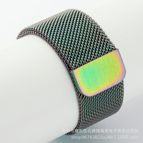 Klockarmband för Apple Watch iWatch Gränssnitt 38/40/41/s10 42mm Färgglad Milan magnetisk sug