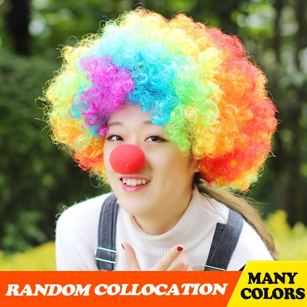 Rolig clownperuk med mössa Fans explosiv huvudperuk dansbar bröllopsfest klänning performance rekvisita peruk Rolig fluffig Gold