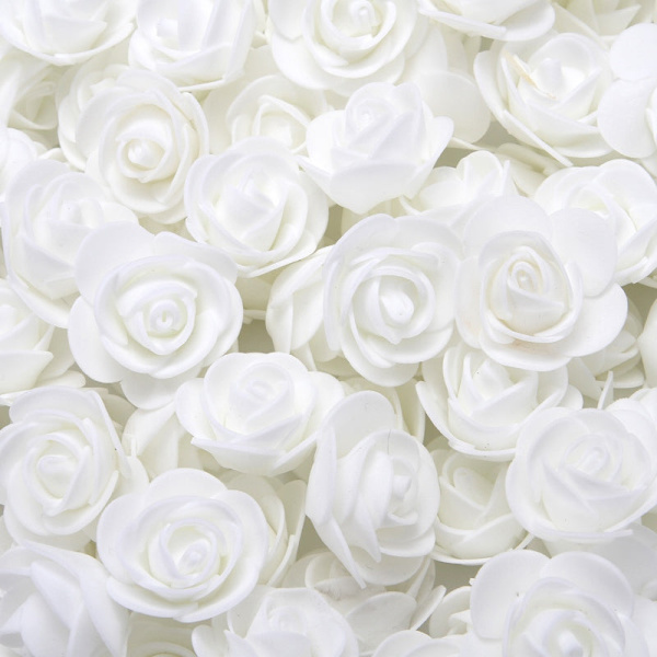100 Stykker Teddybjørn av Roser 3cm Skum Bryllup Dekorativ Juledekor for Hjem DIY Gaveeske Kunstige Blomster 1 100 Pieces
