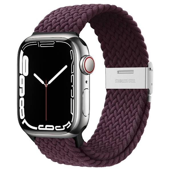 Kellon ranneke Apple Watch iWatch 38/40/41mm kaksoisosa, karmiininpunainen kirsikka