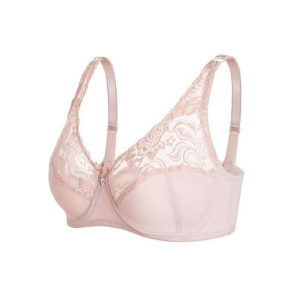 Sexig Spets BH Kvinnor Blommig Bygel Bralette Plus Size Underkläder Tunn Dam Underkläder Femme Rygglös BH Push Up BH Black 38/85C