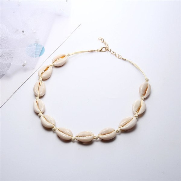 Kuuma simpukankuorikaulakoru naisille, koruja kesään, ranta simpukka choker boheemi köysi cowrie helmikaulakorut käsintehty kaulus naisille Style 20 Overseas