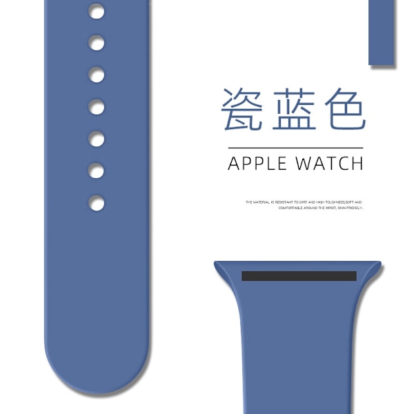 Kellon ranneke Apple Watch iWatch 38/40/41/42mm extended/L 41 posliininsininen