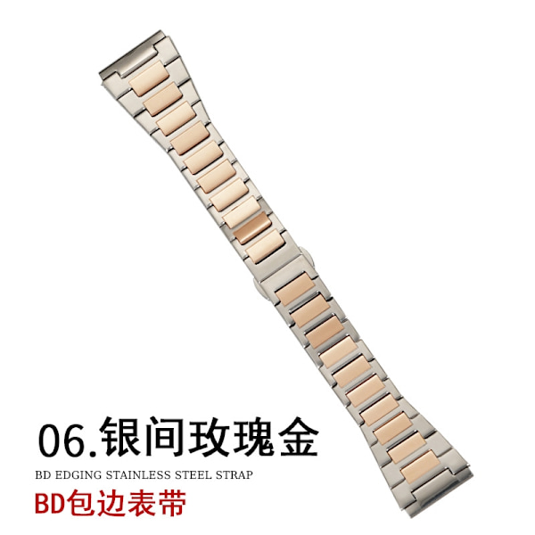 Klockarmband för Apple Watch iWatch för 38/40/41mm silver roséguld