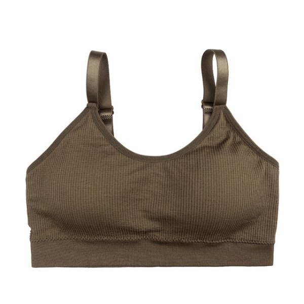 Yoga BH Andningsbar gymtopp Anti-svett Stötsäker Vadderad Träningsunderkläder För Kvinnor style 1 green Free Size