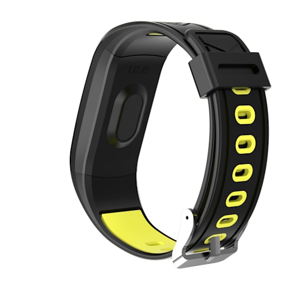Smart Armband Anpassad Bakgrundsbild Pulsmätning Väder Musik Vattentät Sportarmband Klocka Outer Gray and inner White