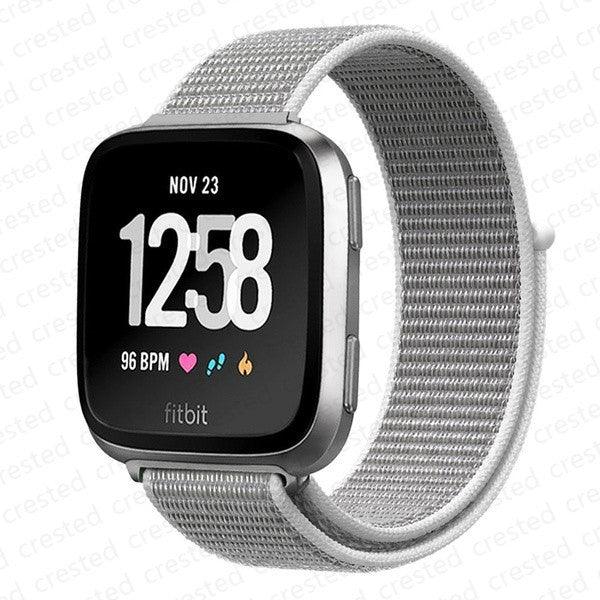 Armband för Fitbit Versa 2 band correa Smartklocka ersättningsarmband Nylon Loop Armband correa Fitbit Versa 2/Fitbit Libe band Overseas Red