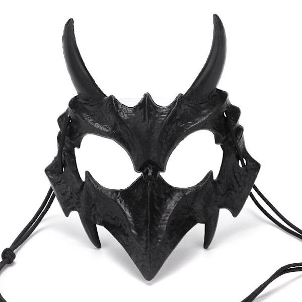 Halloween Karneval Party Mask Anime Drakgud Skelett Halvmasker Ben Skalle Djur Mask Cosplay Dans Bal Kostym Rekvisita A-white