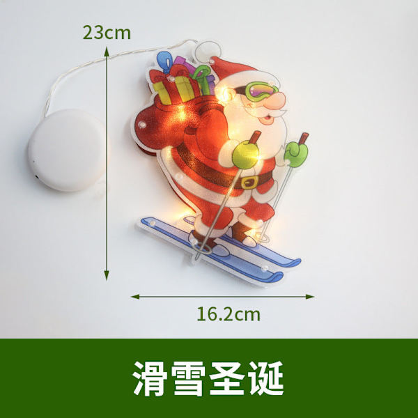 Sugekop Vindue Hængelampe Juledekoration Butiksstemning Scene Layout Ferie Dekorativ Lampe No. 2: Snowman