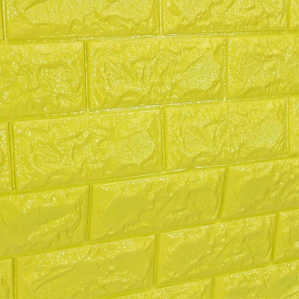 3D Flexibel Sten Tegel Modern Väggtapet Självhäftande Grön
