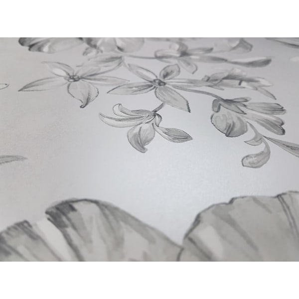 Ljuslila Gul Blå Silver Blommig Tapet Pärlemorskimrande Metallisk Crown Lucia Silver, Grå, Vit Silver, Grey, White