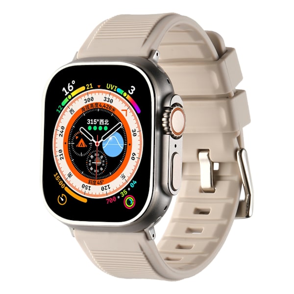Kellon ranneke Apple Watch iWatch 38/40/41/42mm 0. sukupolven luonnonvalkoinen