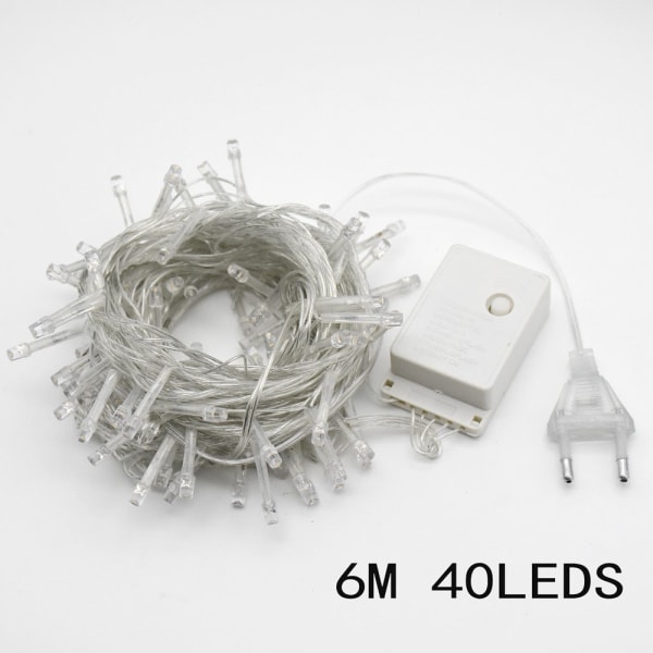 6m Julehage LED Julelys Utendørs Dekor Eventyr Lyslenke Dekorasjon for Bar Fest Bryllup Nyttår Garland Hjem warm white