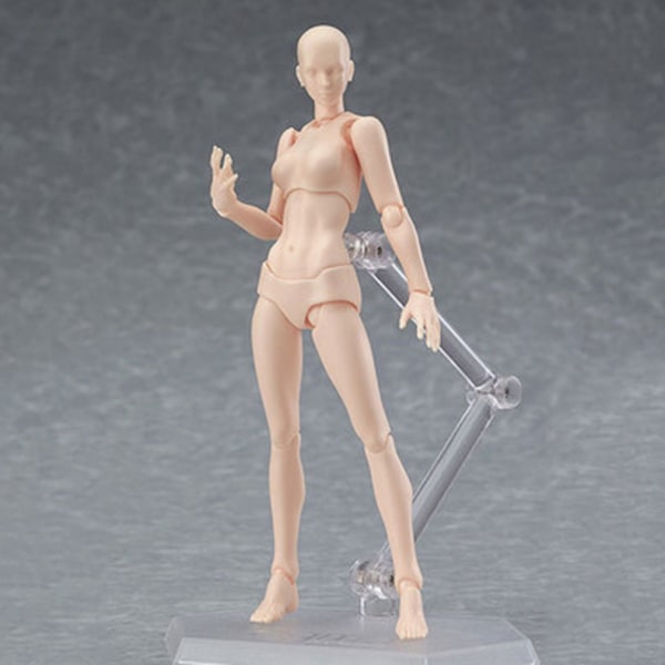 13cm Konstnär Konst Målning Anime Figur Skiss Rita Manlig Kvinnlig Rörlig Kropp Chan Ledad Actionfigur Leksaksmodell Rita Docka 001 skin color(female) As  photo