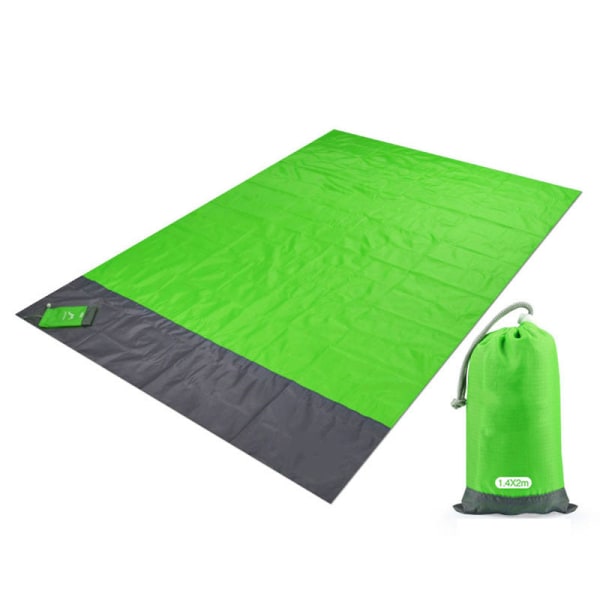 200x210cm Taskukokoinen vedenpitävä piknik-ranta-alusta hiekkaa hylkivä peitto retkeilyyn ulkona piknikille teltta taitettava suojus vuodevaatteet ArmyGreen 200x210cm