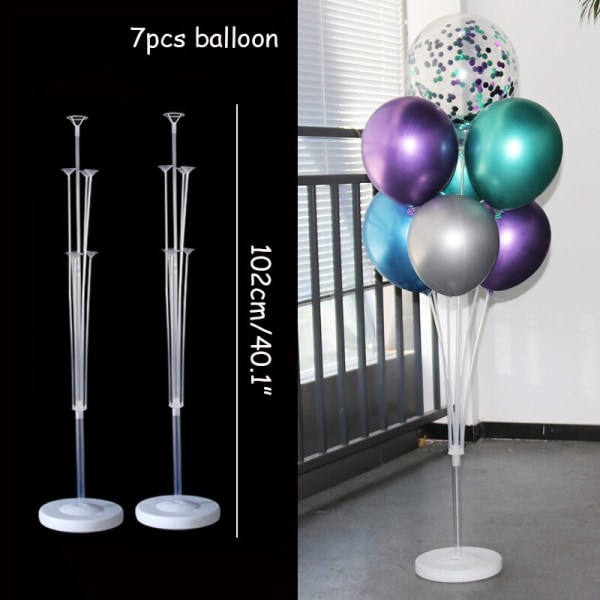 7/11/19 Putkipalloteline Ilmapalloteline Pylväs Konfettipallo Lasten Syntymäpäiväjuhlat Babyshower Häät Koristelutarvikkeet 2set 11tube stand A