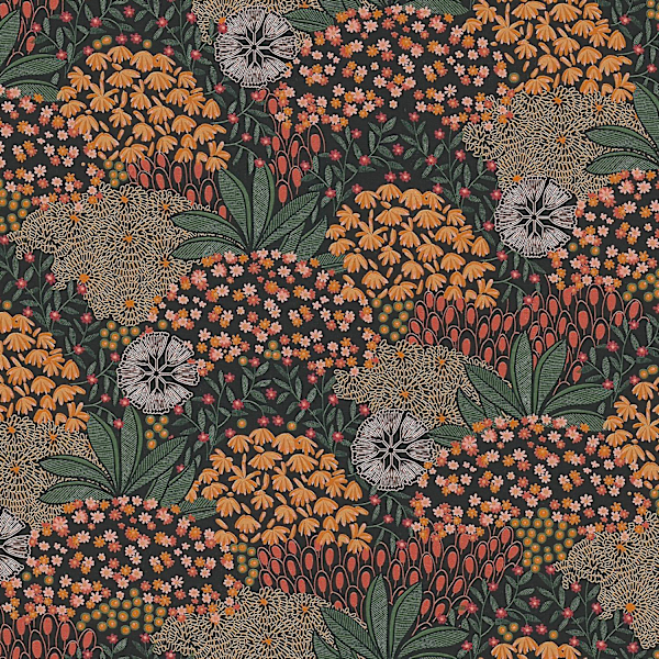 AS Creation Blomstret Blomst Oransje Tapet