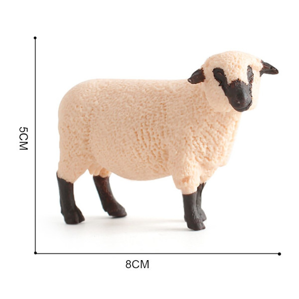 Simulerad Zoo Får Modell Bondgårdsdjur Actionfigur Barn Dockor Leksak Söt Får Figurin Samlarleksaker Gåva Heminredning 3pcs/set