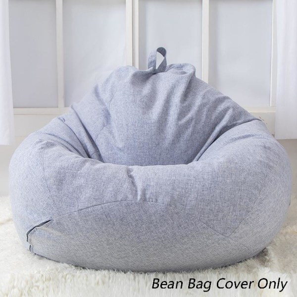 Vuxna Barn Stor Bean Bag Stol Soffa Cover Inomhus Lazy Lounger Ingen fyllning Grey XL