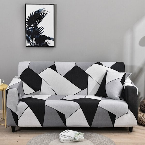 Geometriskt Elastiskt Sofföverdrag för Vardagsrum Modernt Sektionshörnsoffa Överdrag Soffskydd Stolsöverdrag 1/2/3/4 Sits 2 1-seater 90-140cm