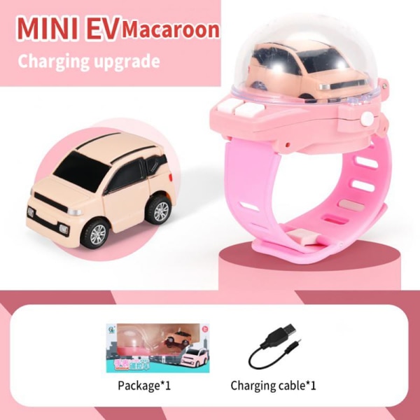 Nyhet Mini Klockstyrd Bil Söt RC Bil Barnspel Interaktiva Leksaker För Pojkar Flicka Födelsedag Julklapp Klocka RC Tank Leksak 04 As photo