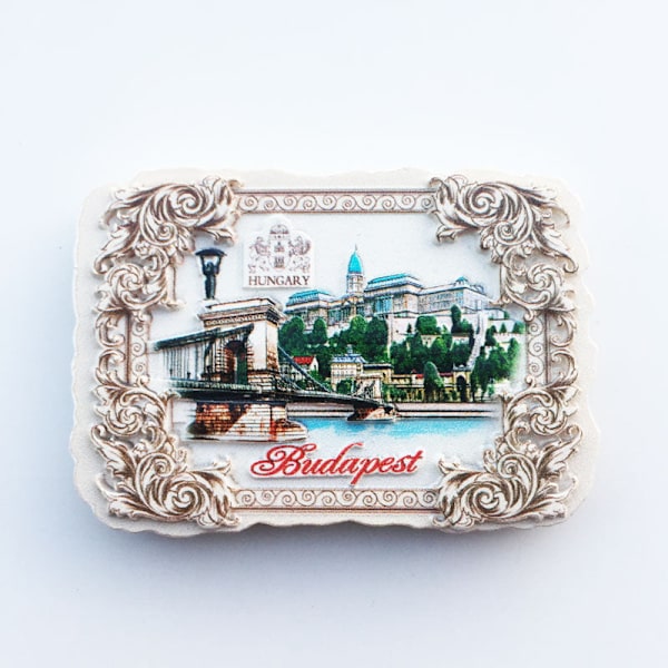 Kylskåpsmagneter Ungern Budapest Turist Souvenir hantverk i harts UV-tryckta landskaps kylskåpsmagneter heminredning Budapest Hungary