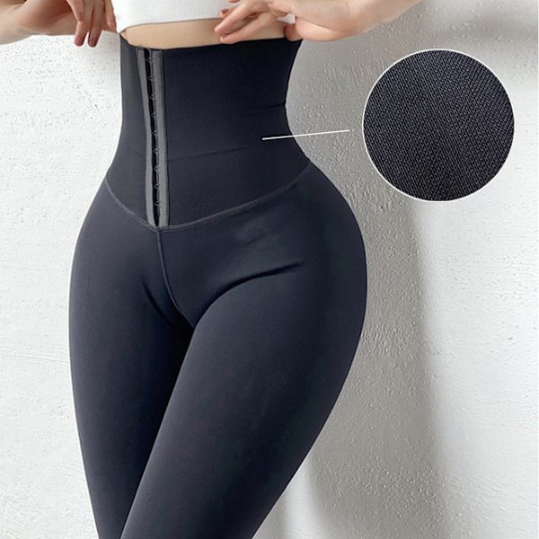 Yogabukser Tights Bukser Push Up Løping Dame Gym Fitness Leggings 2.5mm-Black XL