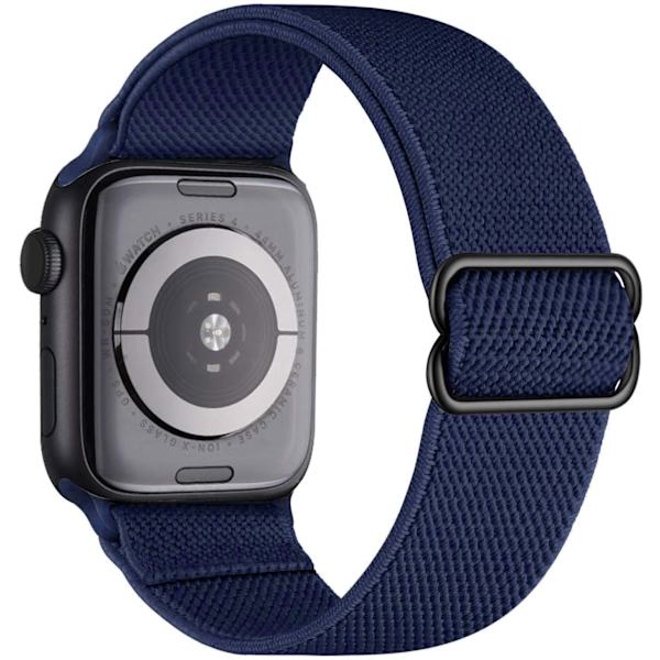 Elastinen Nylon Solo Loop -ranneke Apple Watch -rannekkeelle 44mm 40mm 38mm 42mm Säädettävä rannekoru iWatch Series 3 4 5 6 Se -rannekkeet Red 42mm or 44mm