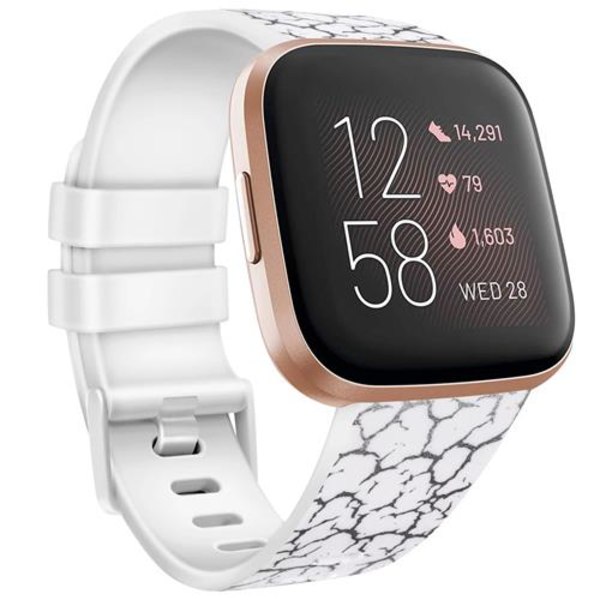 Rem för Fitbit Versa 2 Versa Band Rem Mjuk TPU ersättningsarmband för Fitbit Versa 2 Versa Lite Klockarmband Armband Rose Gold Size L For Versa 1 2