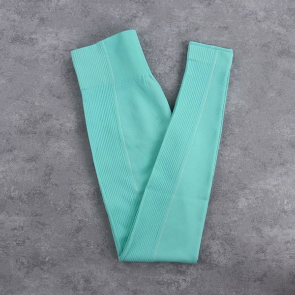 Yoga Sæt Crop Top BH Shorts Leggings Træningssæt Aktiv Fitness Træningstøj Blue Short Set M