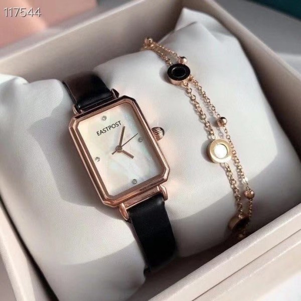 Lola Rose Small Green Watch Set Roller Small Golden Watch Square British Starry Watch Girl No. 6 small golden watch steel belt