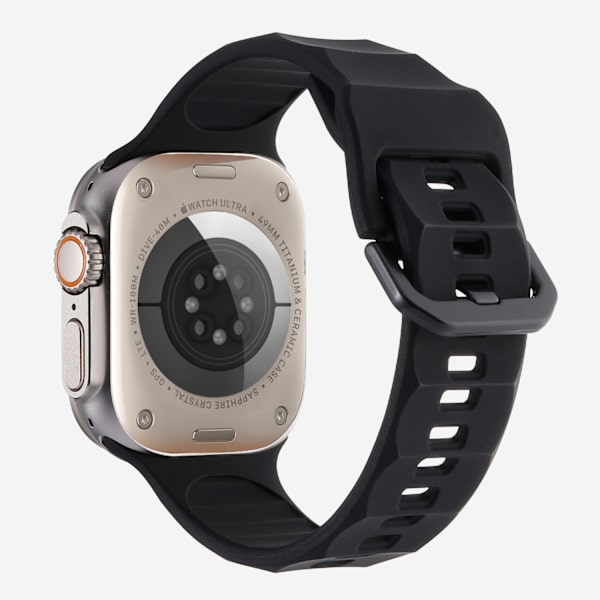 Kellon ranneke Apple Watch iWatch 38/40/41/42MM S10 Universal Black Ripple -urheilurannekkeelle