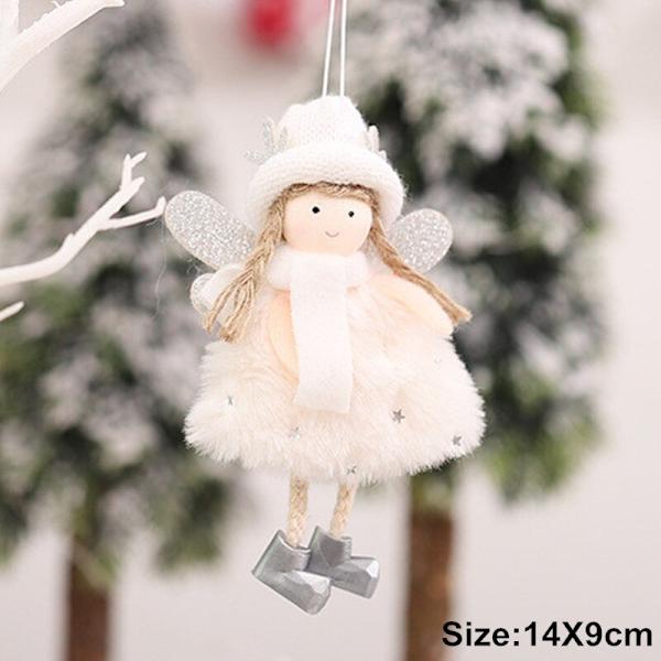 Koriste Joulun Enkeliriipukset Joulukuusen Koristeet Uuden Vuoden Joululahjat Joulukoristeet B117-Snowflake Fast delivery