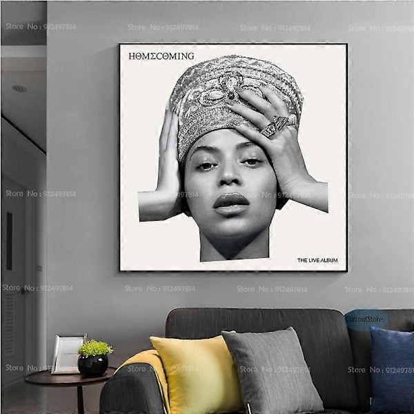 Beyonc Renaissance Beyonc hiphop musikalbum stjärna canvas målning poster HD tryck väggkonst liv hem dekoration Lila 45x45 CM Ingen Ram Purple 45x45 CM No Frame