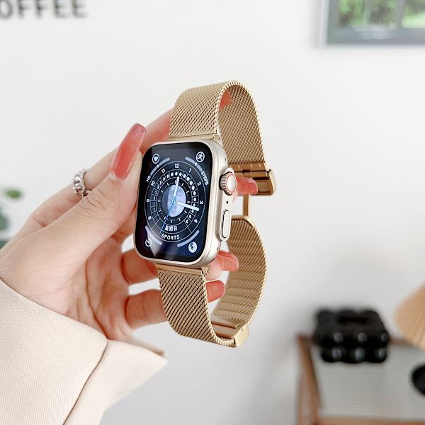 Klockarmband för Apple Watch iWatch 38/40/41 S10 42mm universal guld
