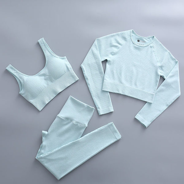 Joogasetti Naisten Kuntosalivaatteet Naisille Korkeavyötäröiset Joogahousut Verryttelypuku Naisten Fitness-vaatteet 3 Pcs Set Pink M