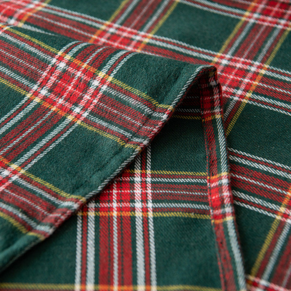 Duk Julhelg Tygbordsduk Garnfärgad Grön Rutig Rektangulär Bordsmatta Duk Red and green plaids 140*160cm
