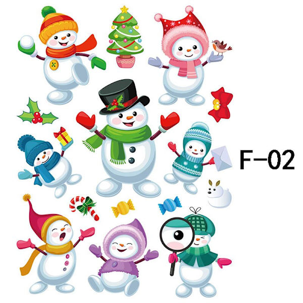 Jul Fönsterdekorationer God Jul Dekorationer För Hemmet Jul Väggdekor Barnrum Väggdekaler Nyårsdekorationer D-8PCS