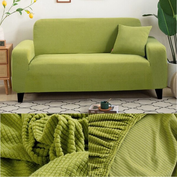 Tjockt soffskydd Jacquard enfärgat tryckt sofföverdrag för vardagsrum sofföverdrag hörnsoffa överdrag L-form qing 2-seater(135-170cm)