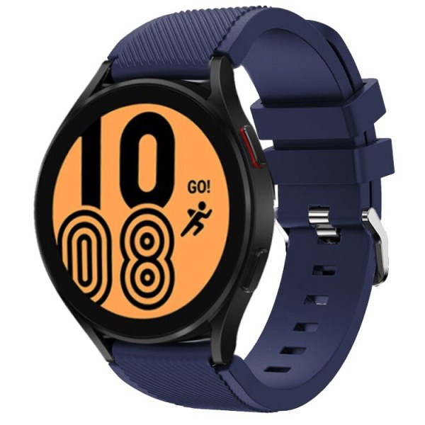 20mm 22mm Band för Samsung Galaxy Watch 4/Classic/3/46mm/42mm/Active 2 Gear S3/S2 Silicone Armband Huawei GT/2/GT2 Pro Trap Dark blue 20mm