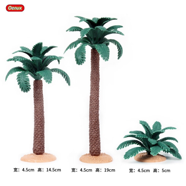 Mikro Landskap Växtdekoration Simulering Kaktus Baobab Äppelträd Stenträd Sand Bordsscen Dekoration Trädmodell Desert coconut tree No. 2 [0.112KG]