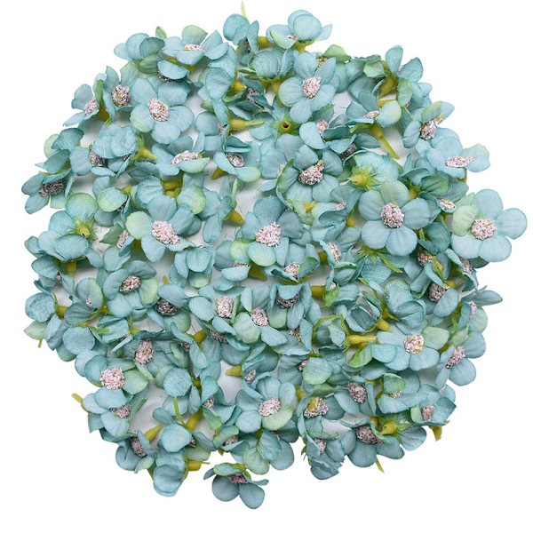 50 st 2 cm Flerfärgade Tusensköna Blomhuvuden Mini Konstgjorda Sidenblommor för Krans Scrapbooking Hem Bröllopsdekoration F20