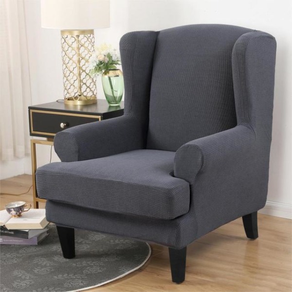 Vattentätt Sluttande Armstöd Ryggstöd Stolskydd Elastisk Fåtölj Öronlappsfåtölj Vinge Soffa Ryggstöd Stolskydd Stretch Skydd Solid color2