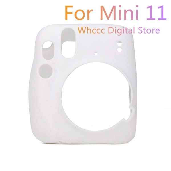 Til Instax Mini 11 Kamerataske PU Læder Blød Silikone Cover Taske til Fujifilm Polaroid Film Kamerataske med Skulderrem Blue2
